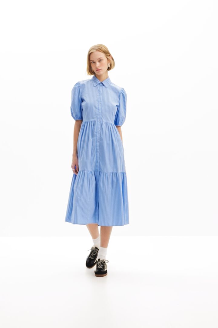 Striped midi shirt dress | Desigual