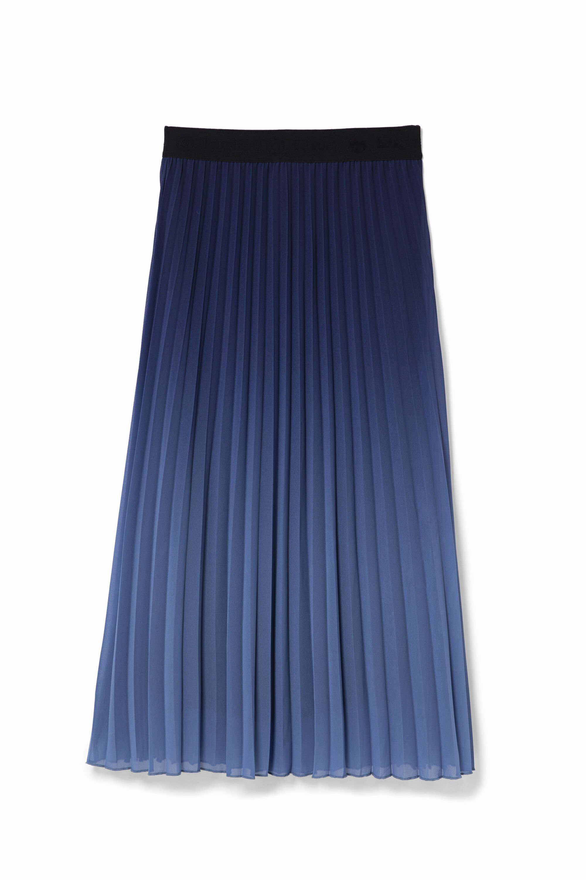 Midi skirt flared pleated