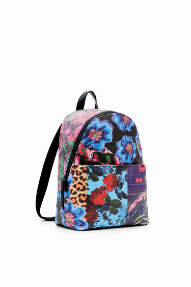 Mały patchworkowy plecak z kwiaty | Desigual