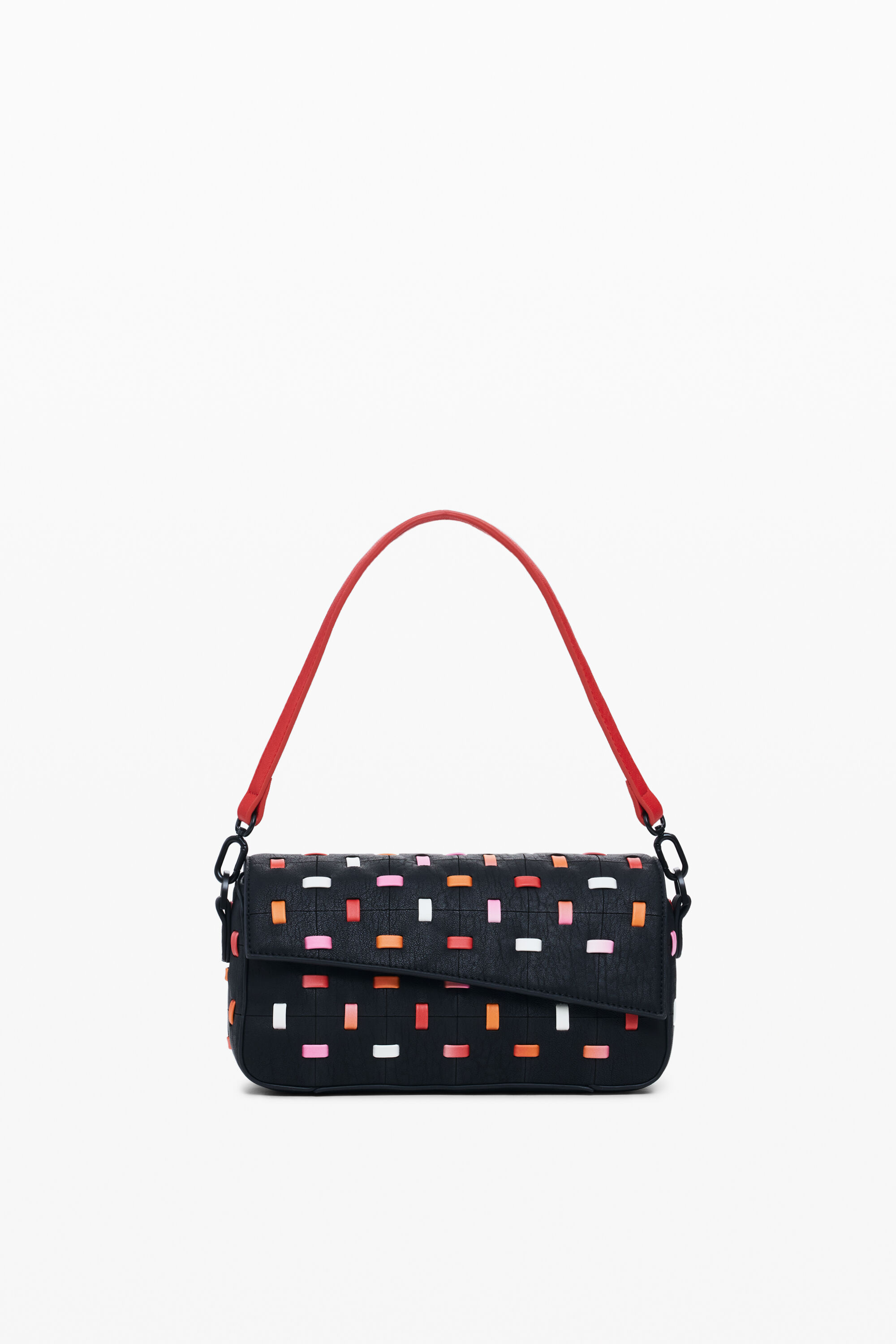 Desigual Small Perforated Bag In Black