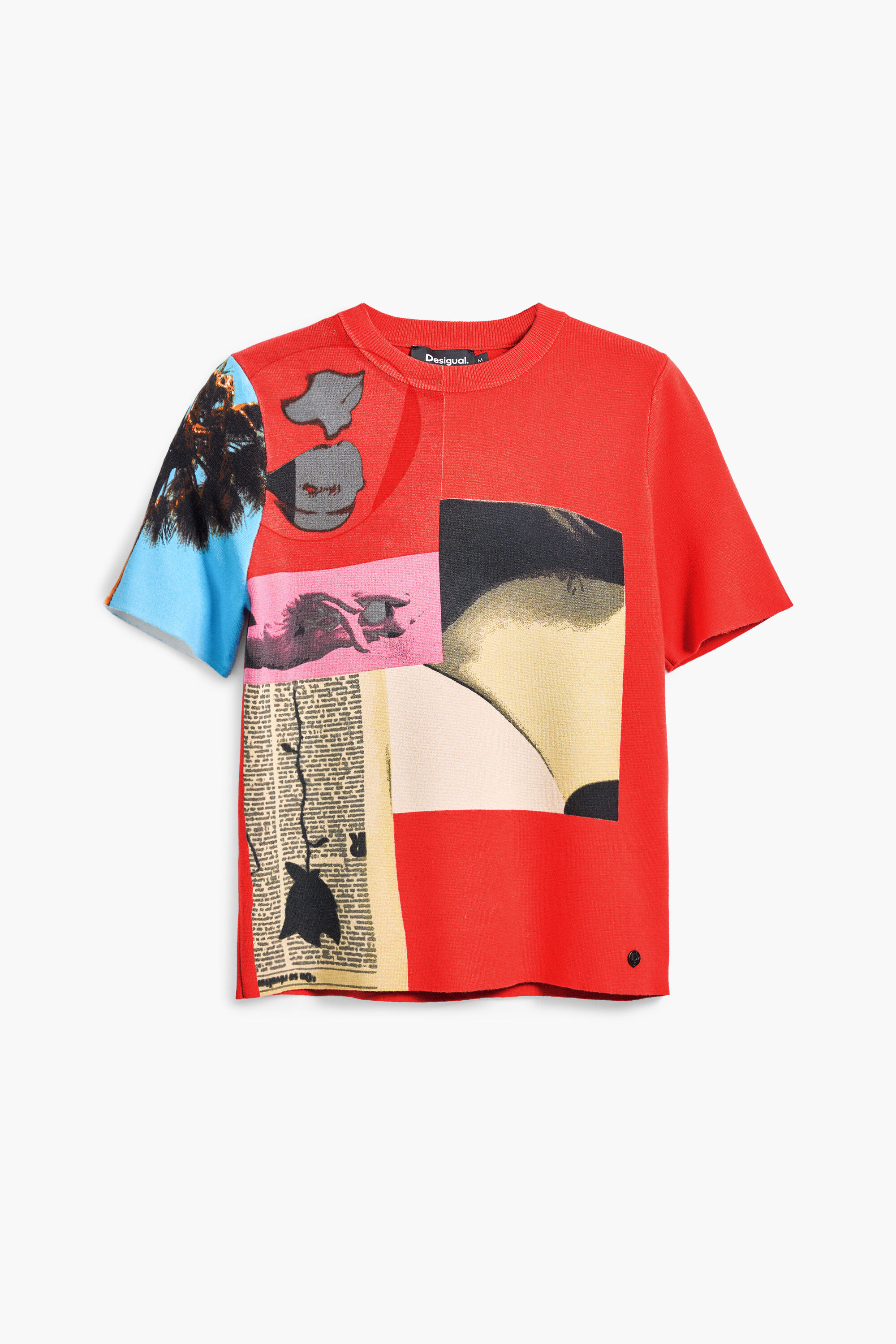 Desigual, T-shirt conçue par Mr. Christian Lacroix, Rouge, M