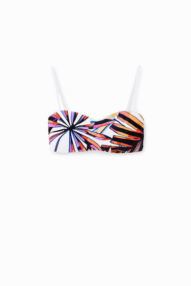 Trópusi mintás piros bikinifelső | Desigual