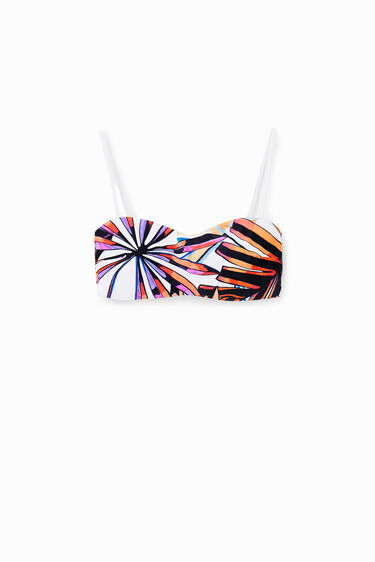 Tropical bandeau bikini top | Desigual