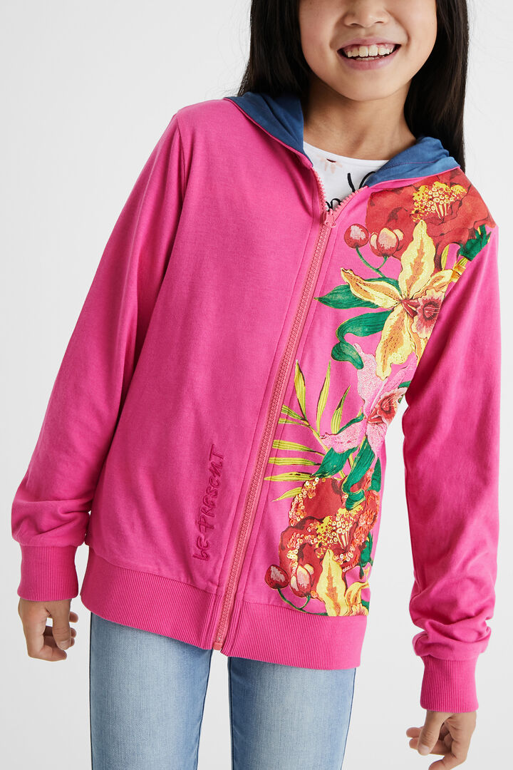 Reversible hooded sweatshirt | Desigual