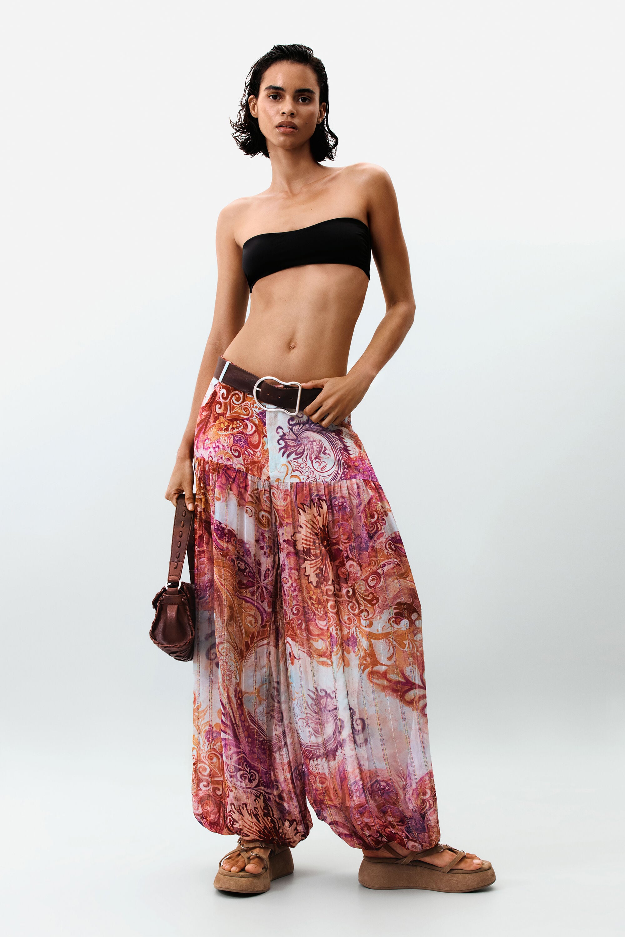 Desigual, Ballonhose mit print, Rot, S