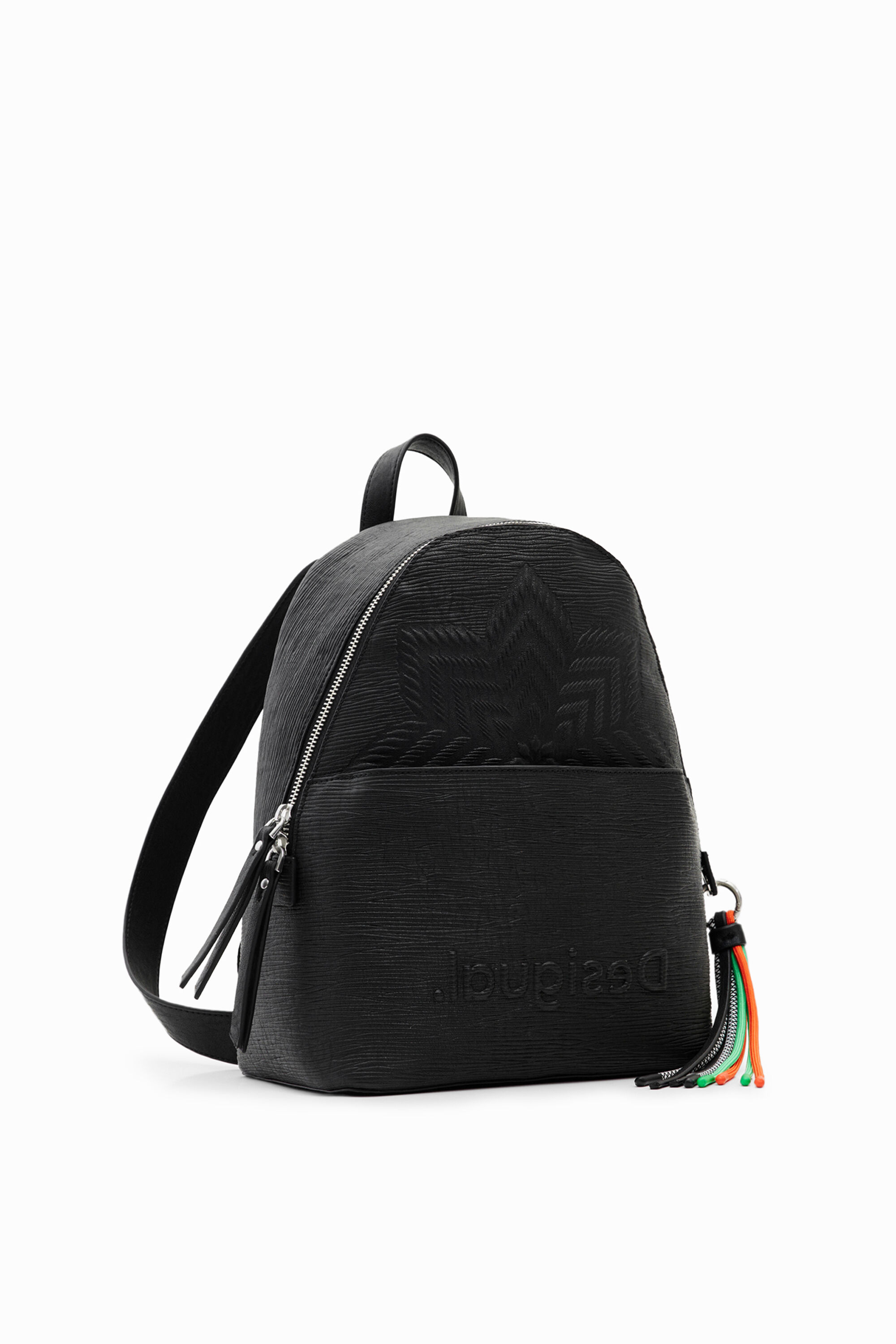 Desigual, Kleiner Rucksack Stern, Polyurethan, Schwarz, U