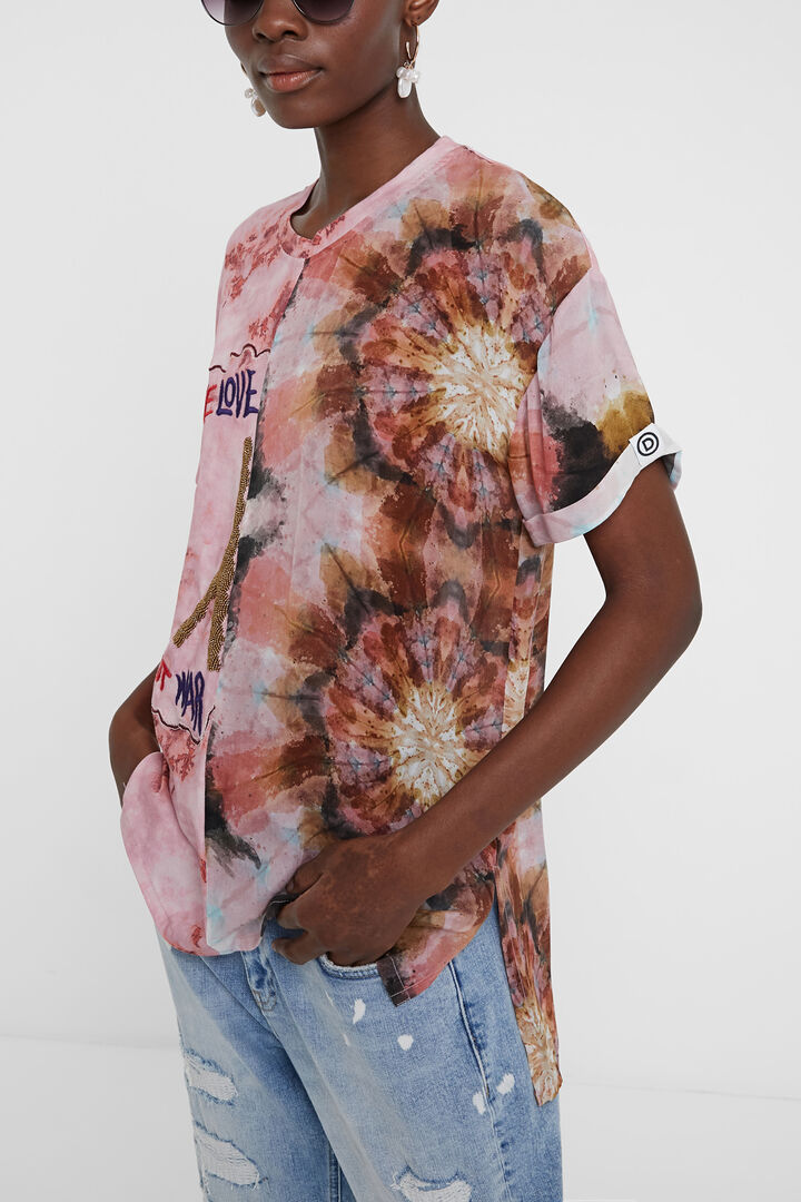 Faded effect LOVE blouse | Desigual