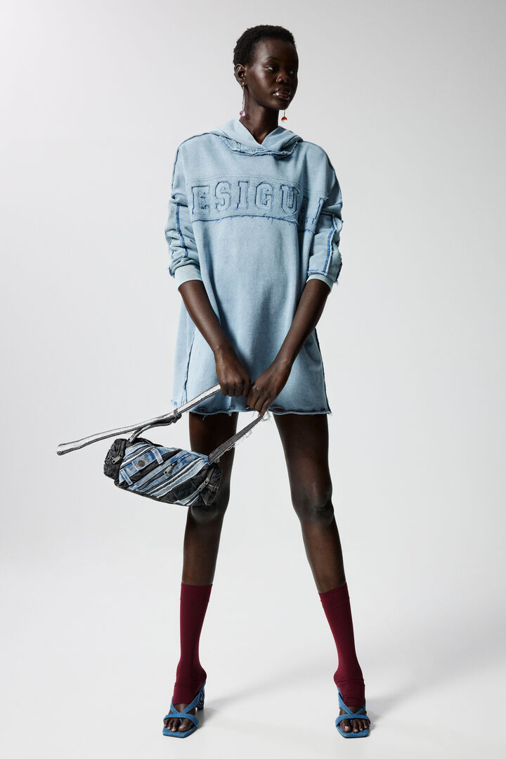 Robe courte style sweat-shirt