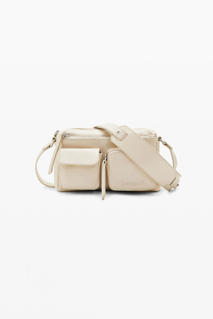Small pockets leather crossbody bag | Desigual