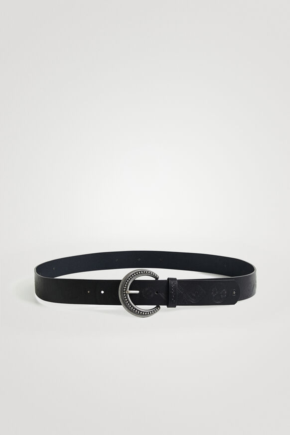 Basic embossed leather belt | Desigual