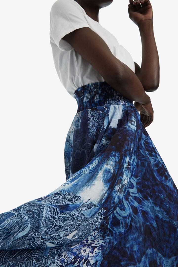 Asymmetric hanky-hem skirt | Desigual