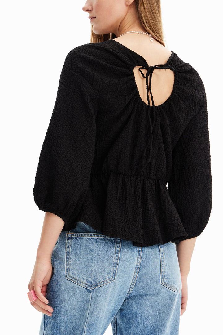 Textured cut-out blouse | Desigual