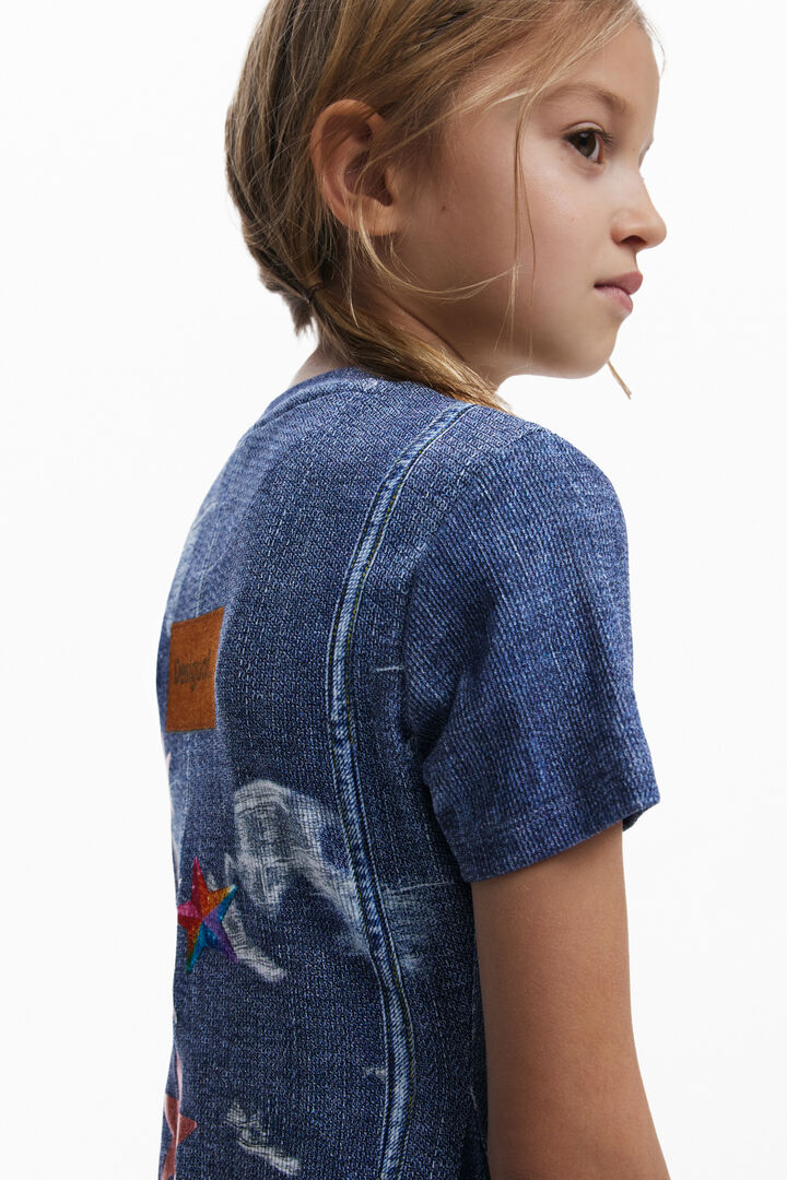 Denim dress with stars | Desigual