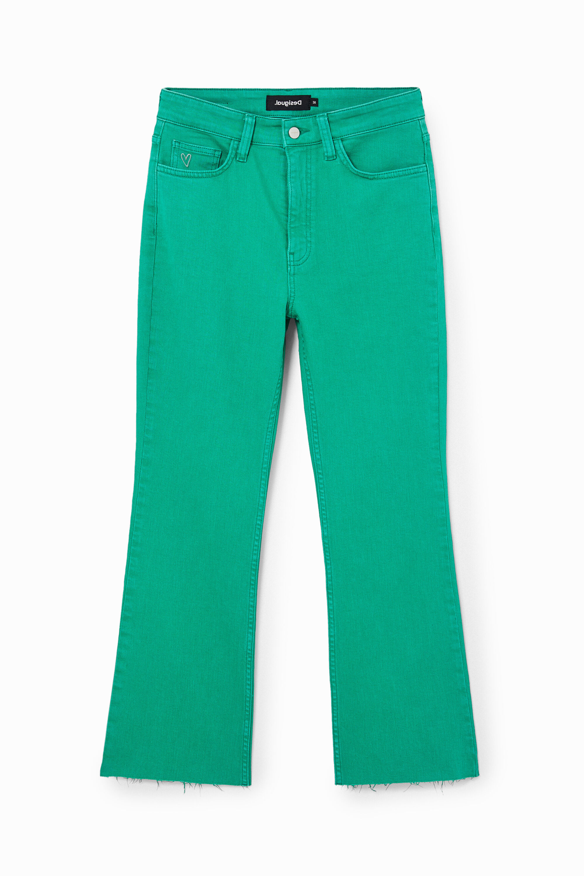 Flared ankle grazer trousers