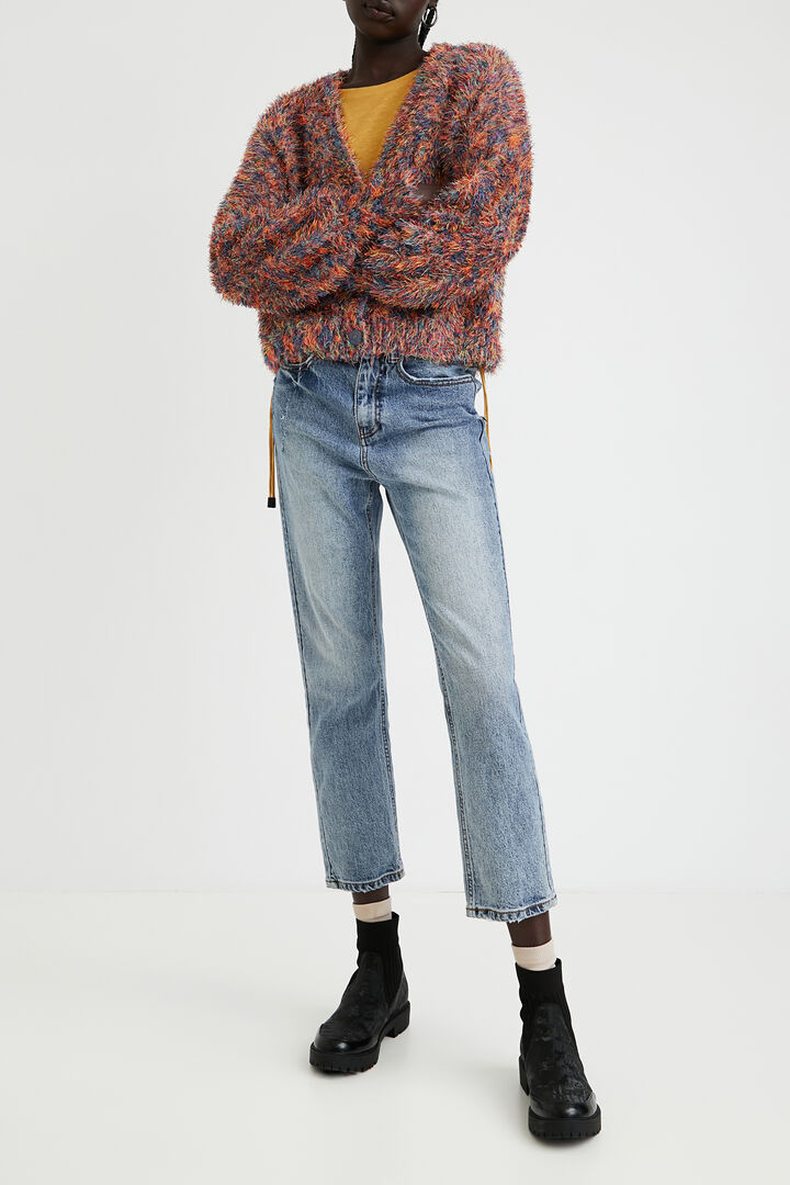 Chaqueta efecto pelo colores | Desigual