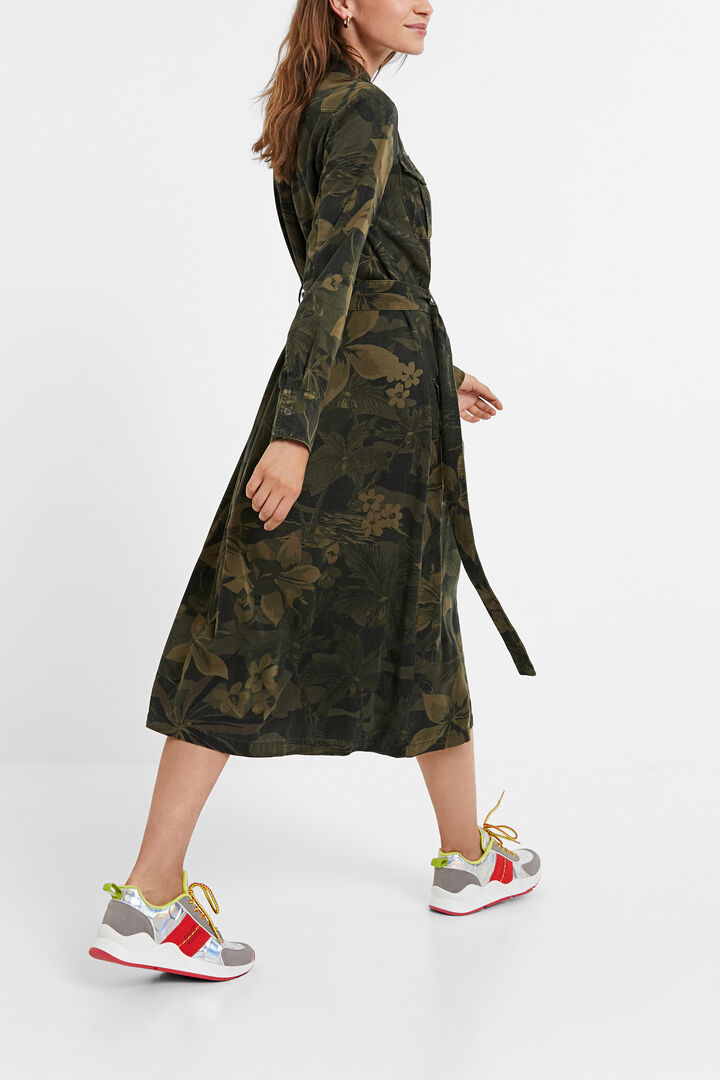 Long flared shirt dress | Desigual