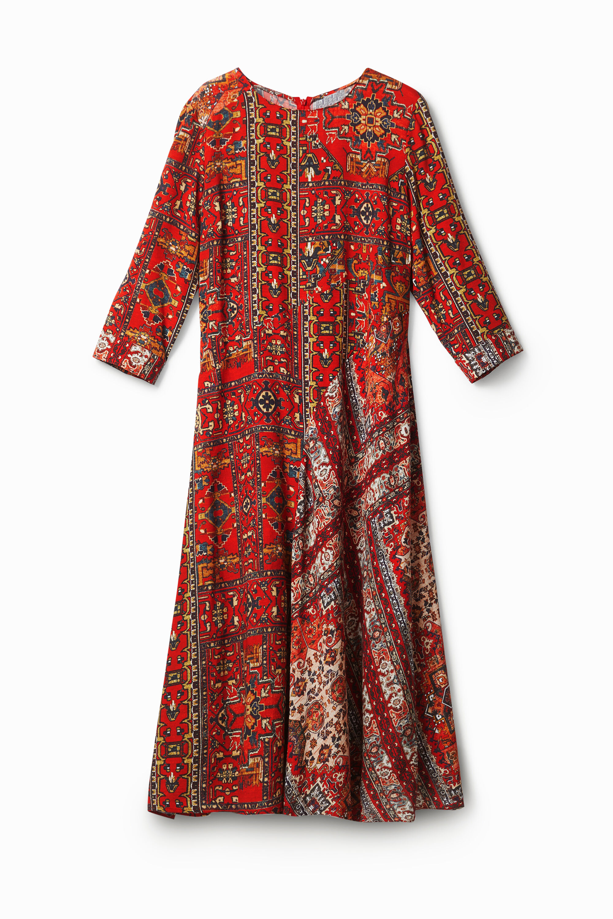 Viskose-Kleid mit Ethno-Muster