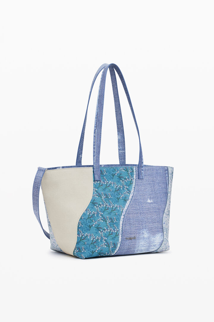 Large patch denim crossbody bag | Desigual