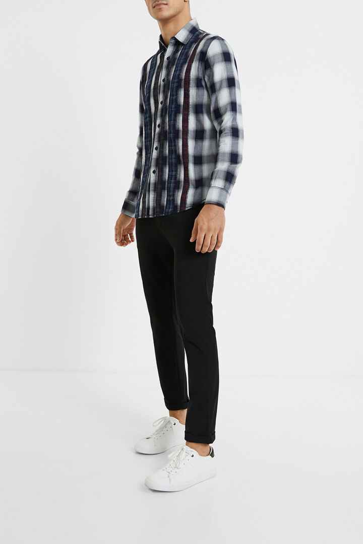 Camisa regular cutaway cuadros | Desigual