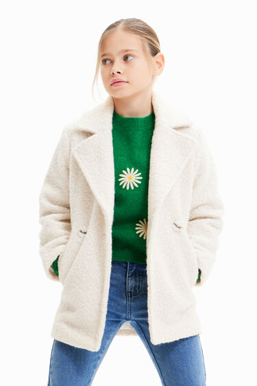 Abrigo cruzado boucle | Desigual
