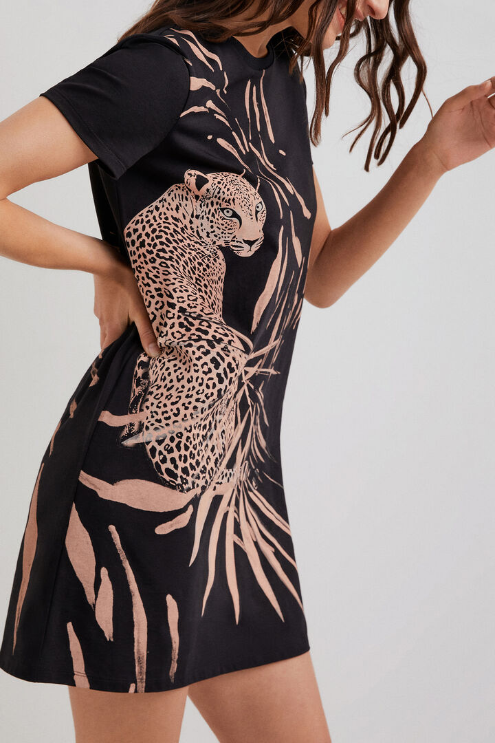 Gepárd mintás pólóruha | Desigual