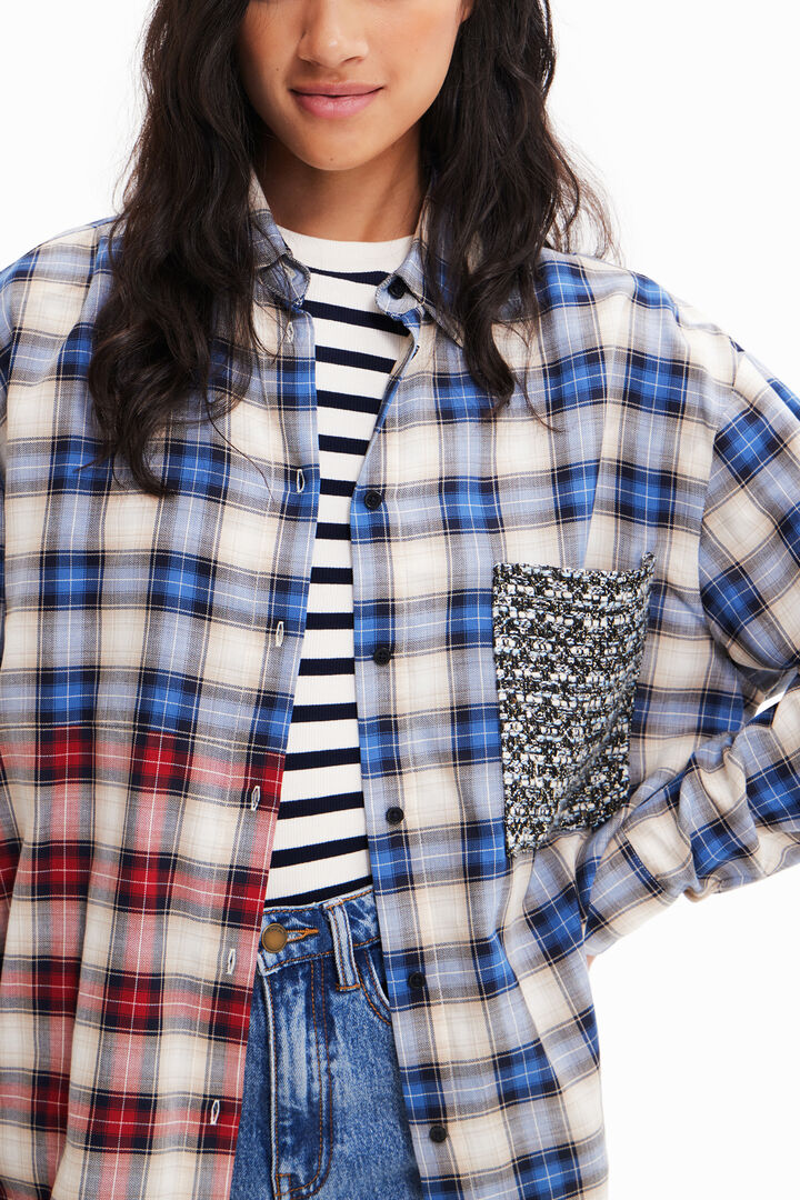 Patchwork plaid shirt | Desigual