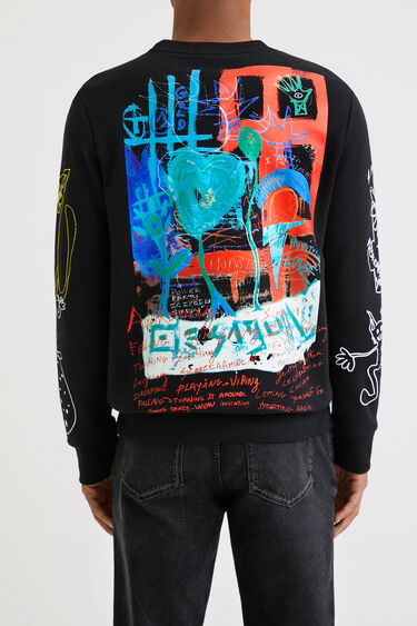 Sweater mit arty Print am Rücken | Desigual