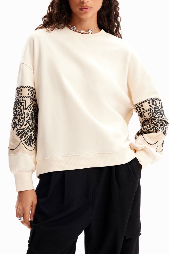 Sudadera oversize bordada | Desigual