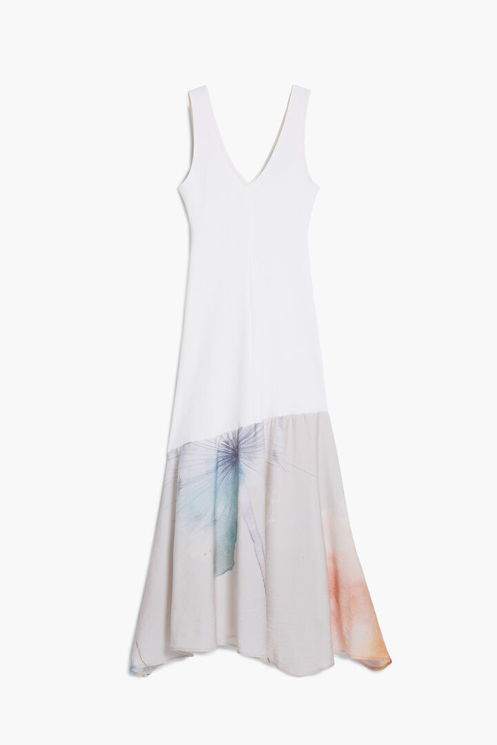 V-neck combined dress | Desigual