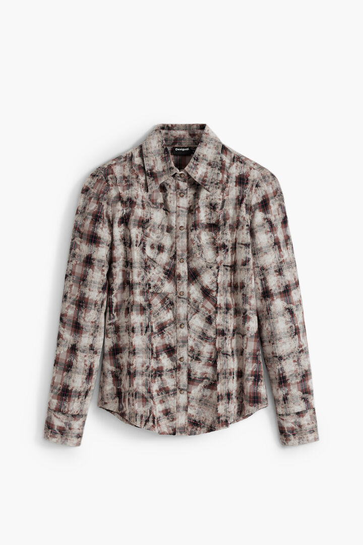 Camisa textura cuadros | Desigual