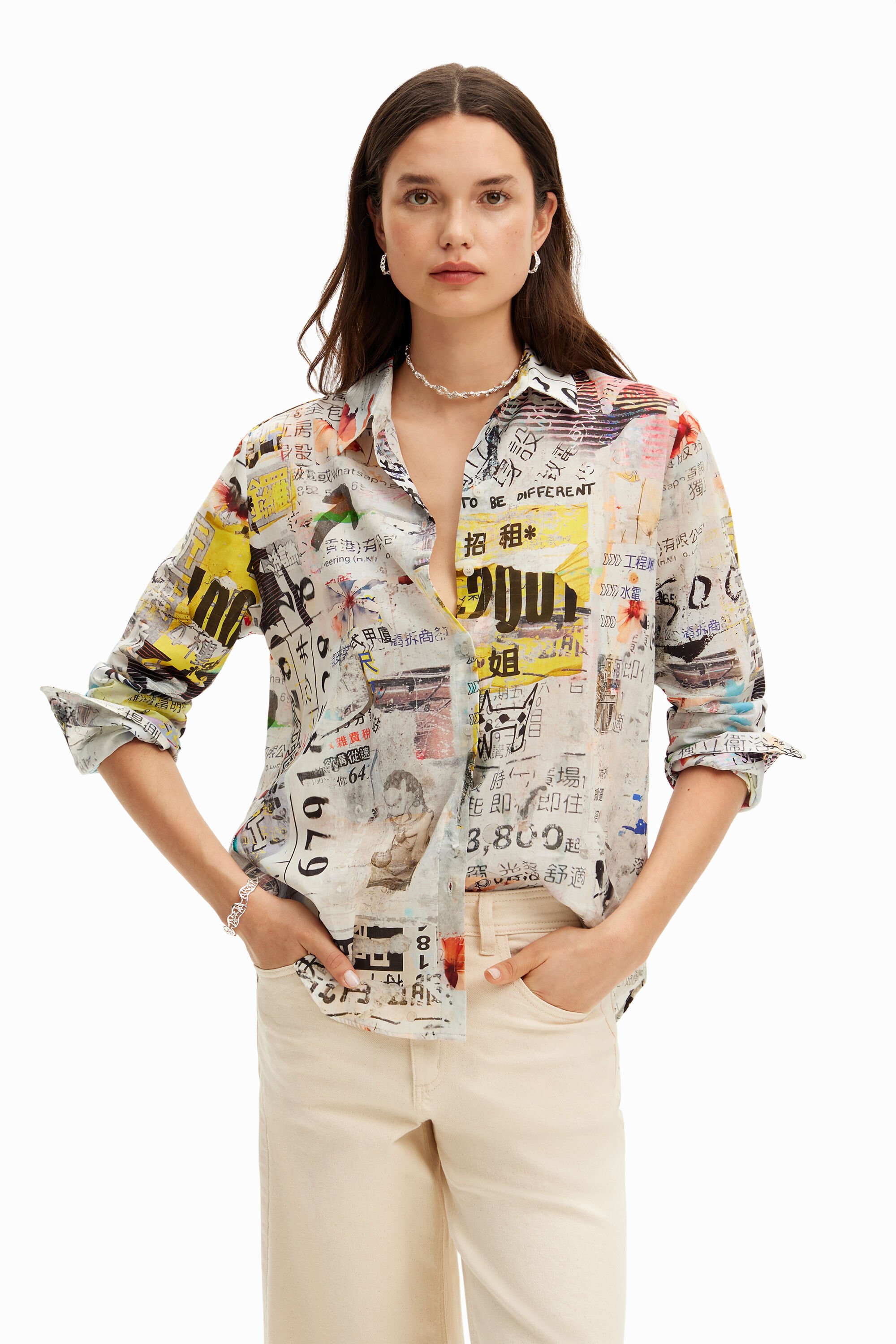 Chemise journal femme outlet