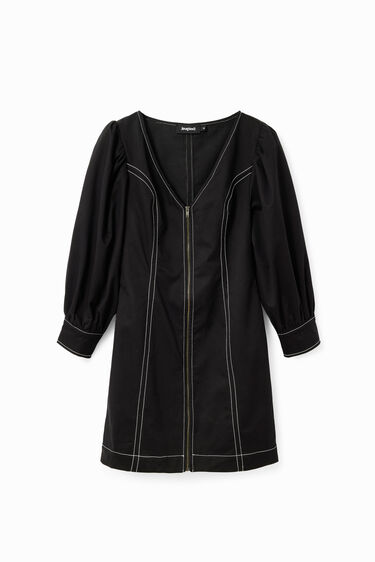 Vestit curt slim cremallera | Desigual