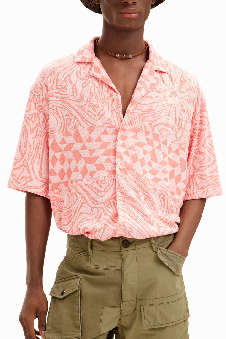 Bicolor arty knit shirt. | Desigual