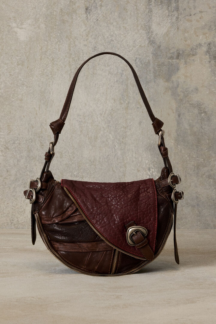Bolso mediano piel texturas studio