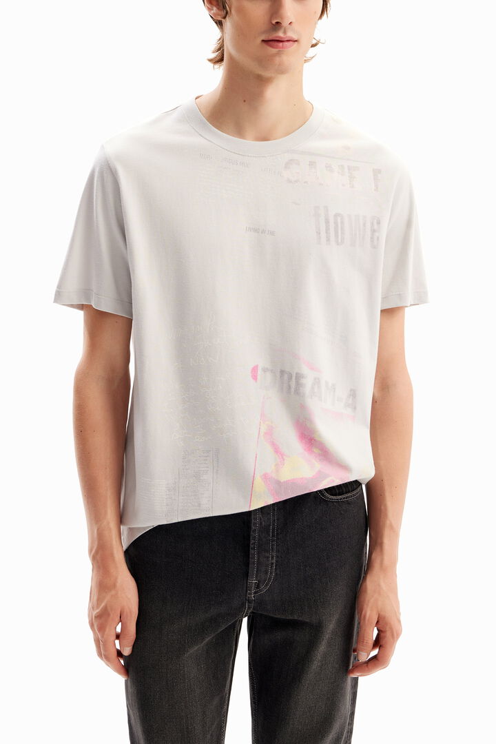 Cotton newspaper T-shirt | Desigual