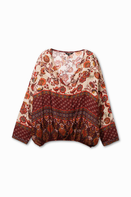 Boho floral blouse