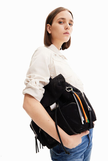 Midsize Swiss-embroidery backpack | Desigual