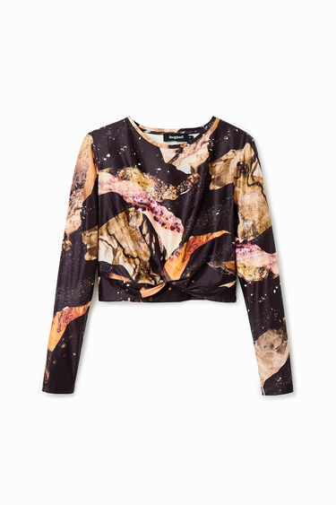 Cropped mineral T-shirt | Desigual
