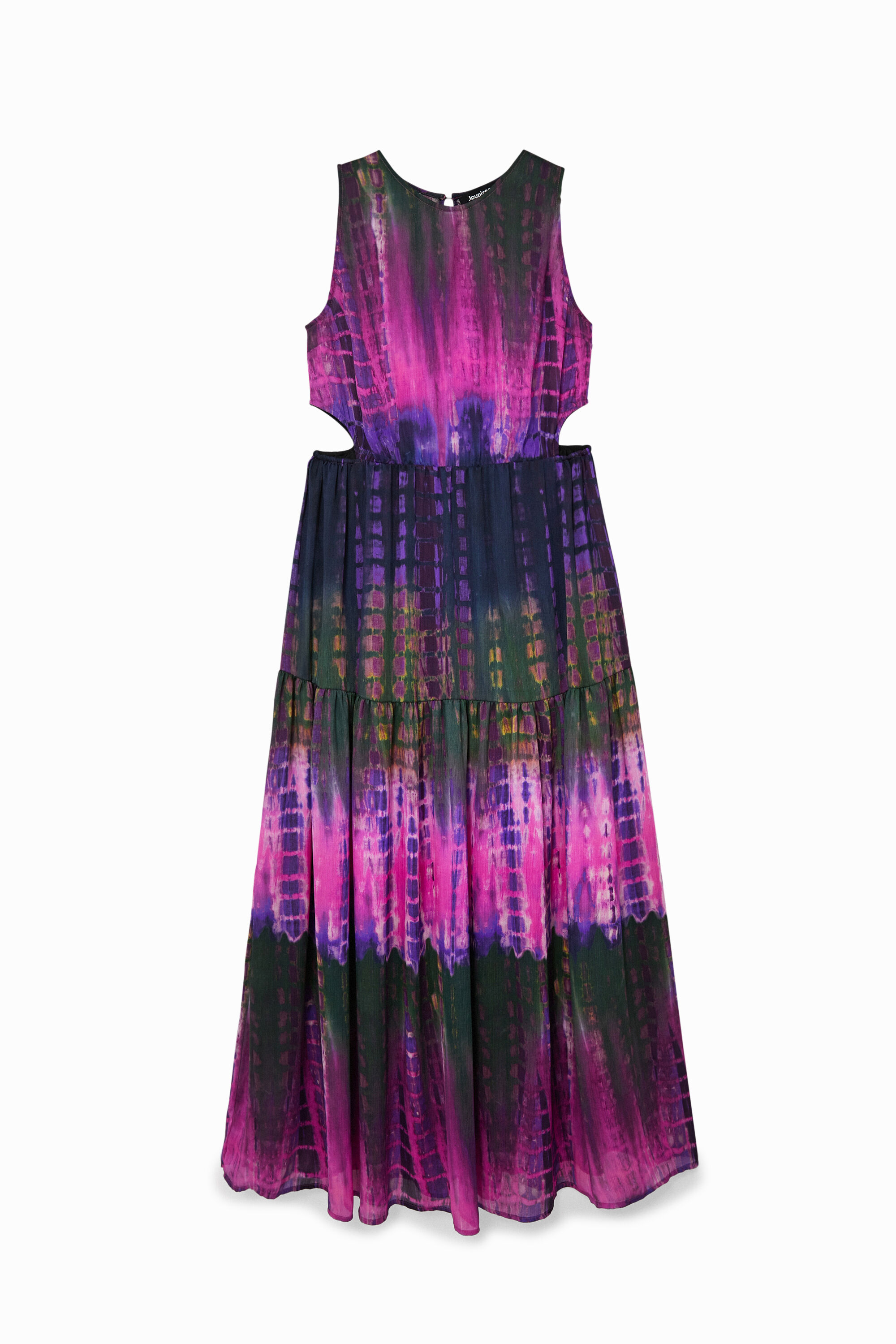 Kleid mit Cut-out und Batik