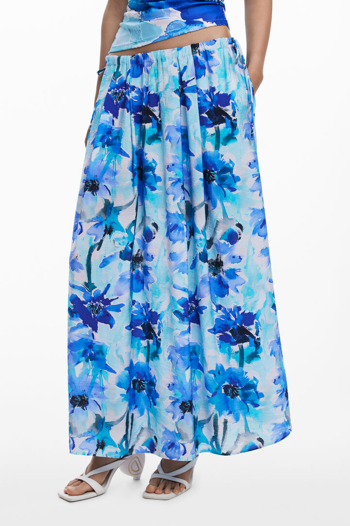 Floral A-line midi skirt | Desigual