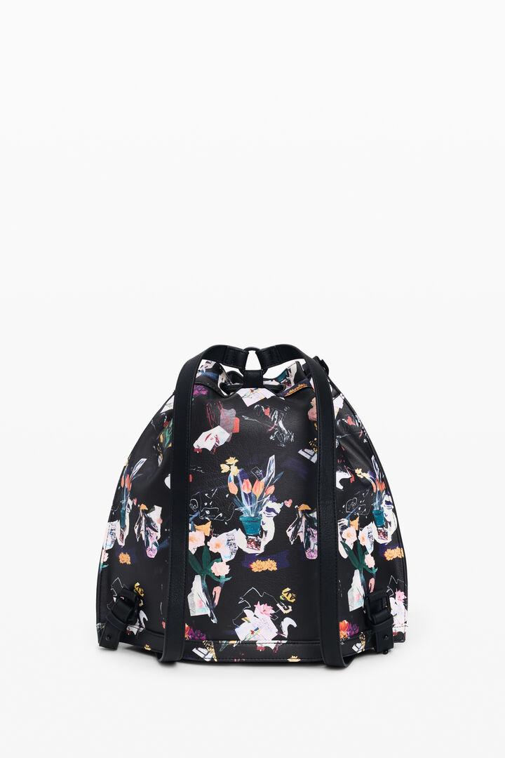 Mochila mediana trenzado flores | Desigual