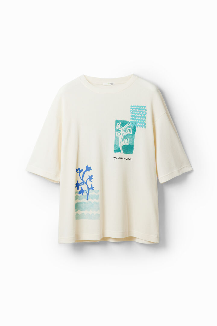 Short-sleeved watercolor t-shirt. | Desigual