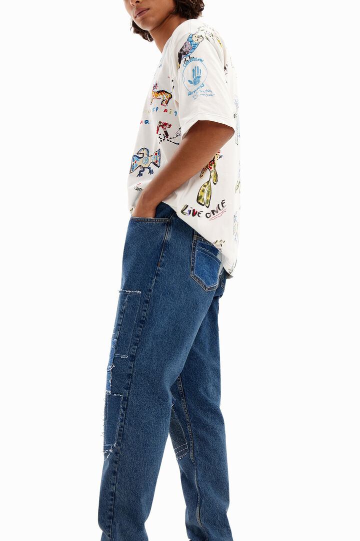 Patchwork carrot jeans | Desigual