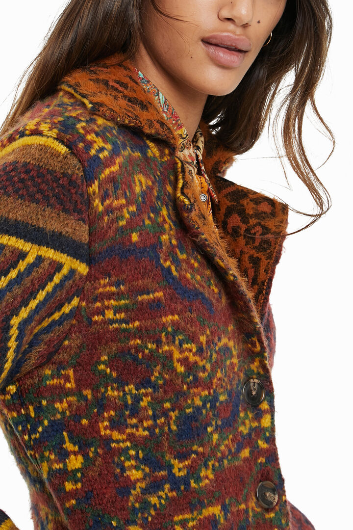 Dzianinowy kardigan w stylu boho | Desigual