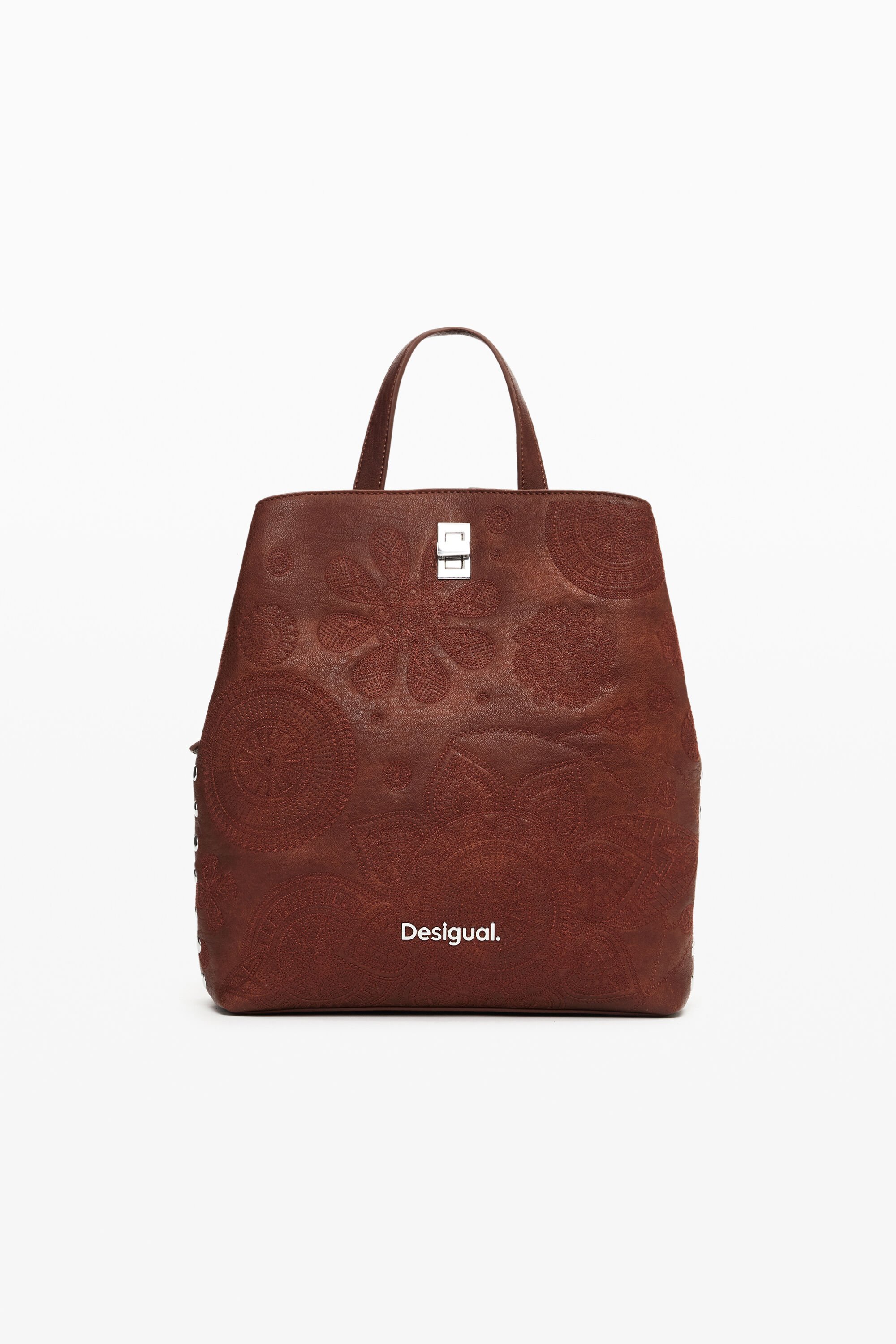Embroidered flower backpack