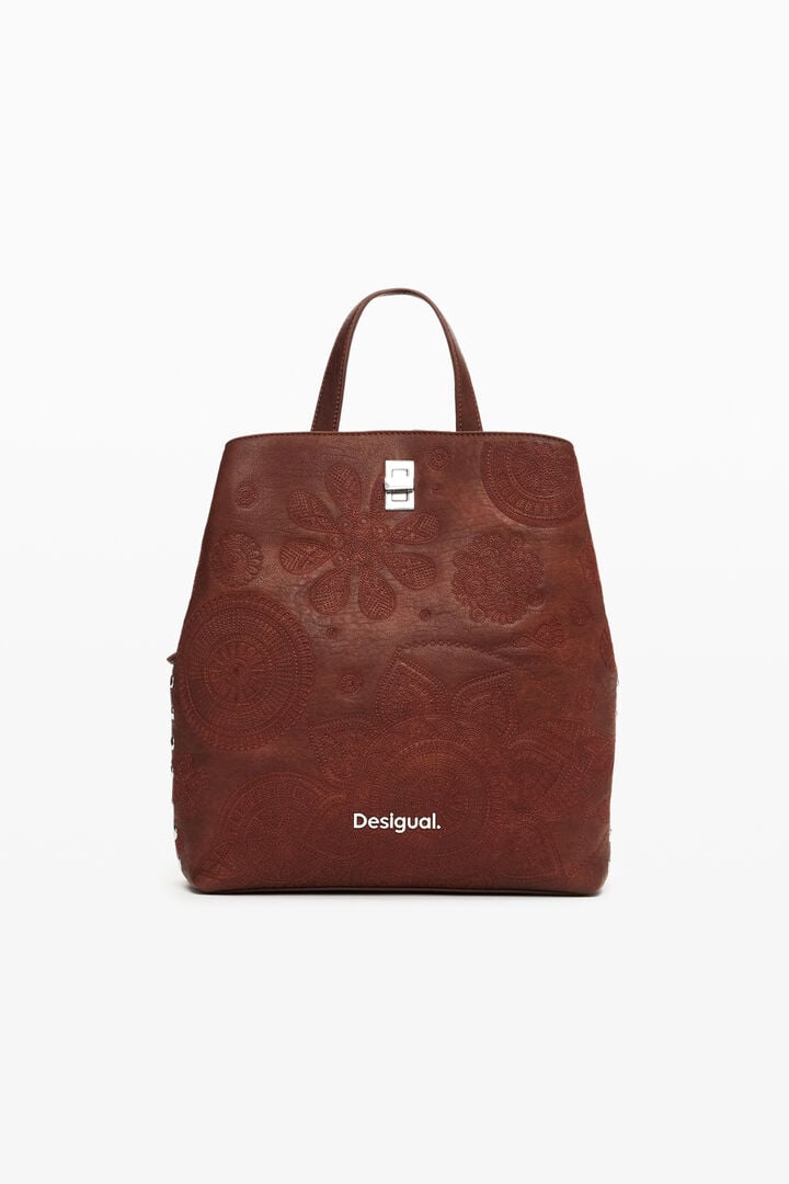 Embroidered flower backpack