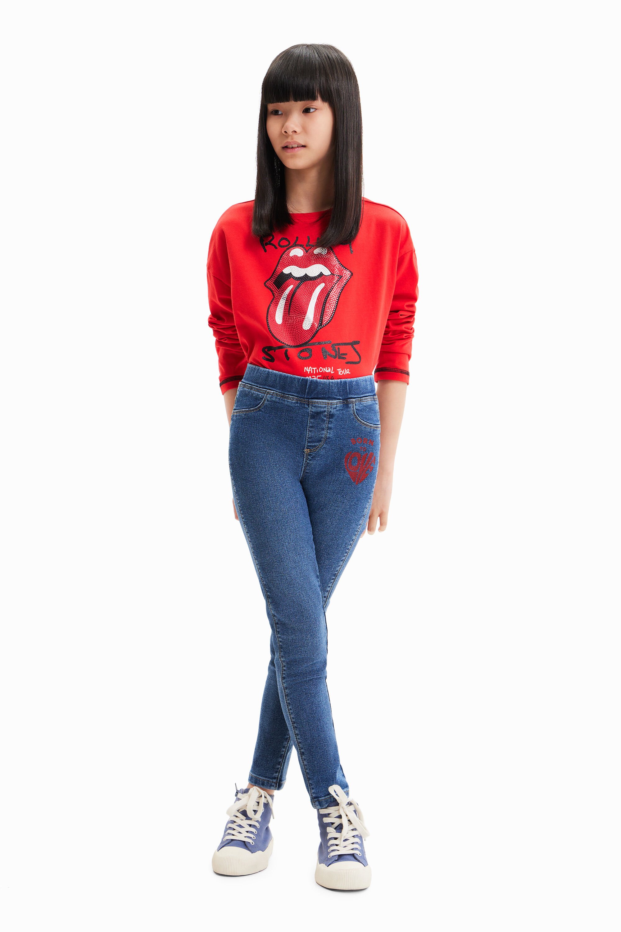 Desigual Message denim leggings