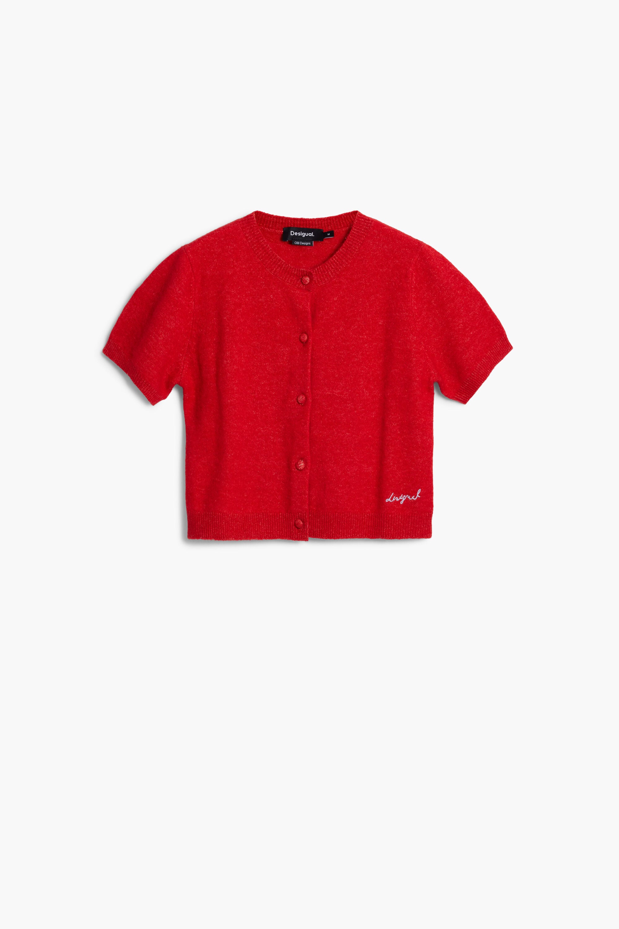 Jersey manga corta botones, Rojo,