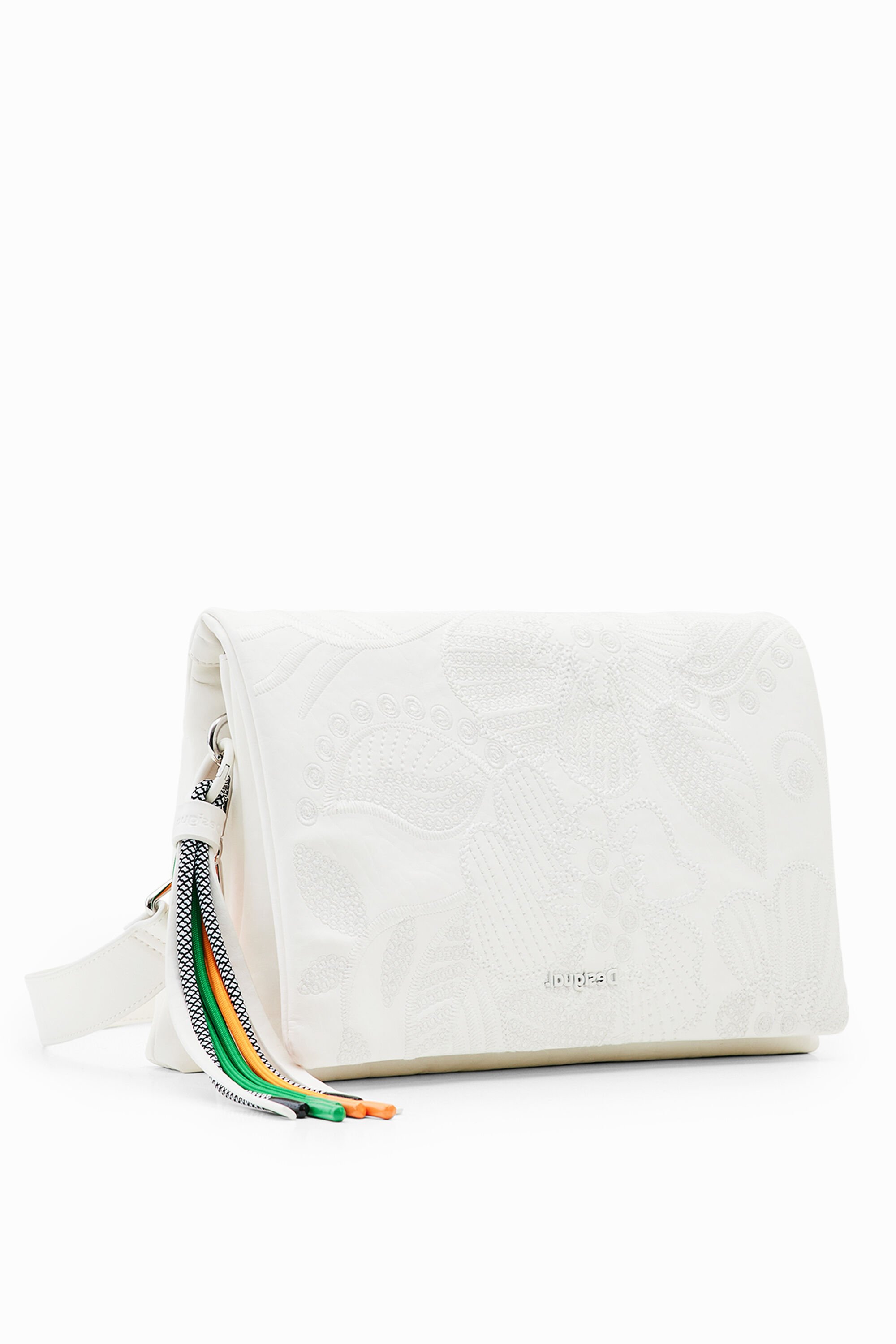 Bandolera mediana flores bordadas