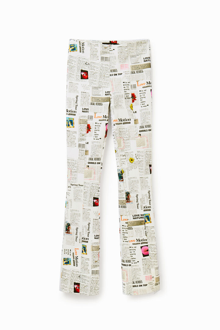 Newspaper slit trousers